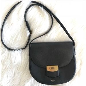 Celine Black Trotteur Crossbody